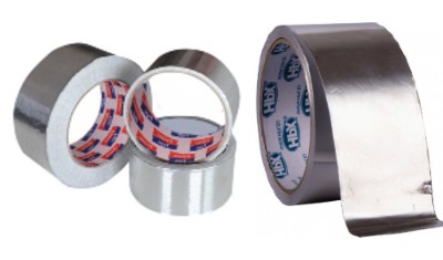 Varias tipos de cintas adhesivas de aluminio